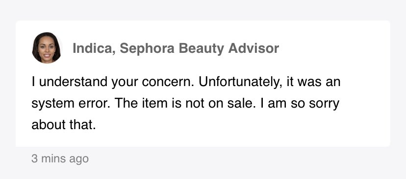 elleeeec's tweet photo. @Sephora tfw you advertise FAB ultra repair cream as $15 all week, have it in the image to advertise Black Friday sale on your website *right now*, and customer service says it is “system error and not on sale” https://t.co/fGxMZdnO0F