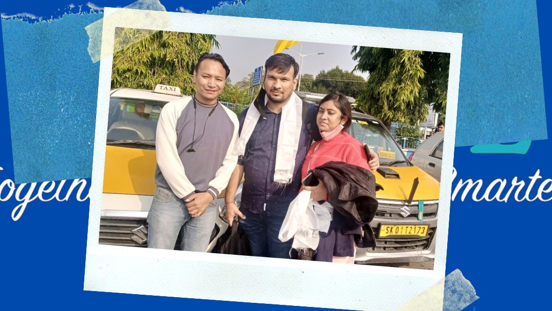 WizzRide's tweet photo. HAPPY CLIENTS!! 
Mr. Rahul and his wife visited #sikkim &amp; #Darjeeling. They booked their entire tour with #Wizzride.
This year plan your holiday with #Wizzride and have an amazing and seamless travel experience.
DM now for more Details.
#gangtoktourism #sikkimadventur #Wizzride https://t.co/bXGhpmsjih