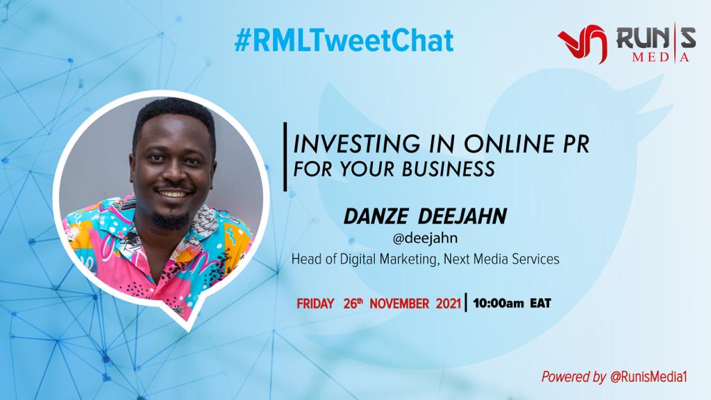 RunisMedia1's tweet photo. By listening , marketing will re-learn how to talk. Join us today at the 5th #RMLTweetChat as we learn unlearn and relearn from our Guest Speaker @deejahn Head of #DigitalMarketing @nextmediaug this morning. #RMLCT21 https://t.co/cvJ6w8U39M