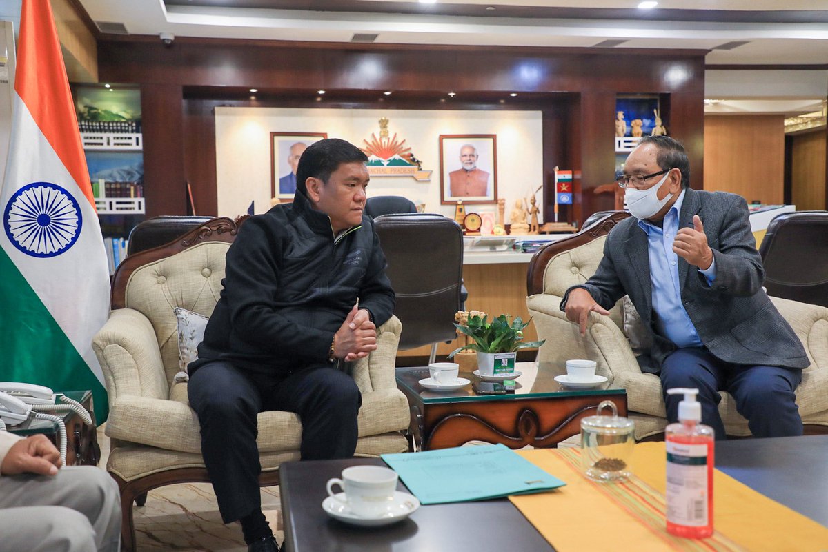 MyGovArunachal's tweet photo. HCM @PemaKhanduBJP Ji today met with the members of Indigenous Faith and Cultural Society of Arunachal Pradesh (IFCSAP) led by the president Katung Wahge ji. #IFCSAP stands for the promotion, protection and preservation of the indigenous faith and culture. https://t.co/fEKiMd7ZAs