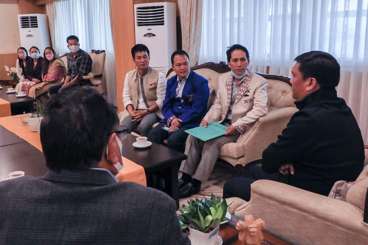 MyGovArunachal's tweet photo. HCM @PemaKhanduBJP Ji today met with the members of Indigenous Faith and Cultural Society of Arunachal Pradesh (IFCSAP) led by the president Katung Wahge ji. #IFCSAP stands for the promotion, protection and preservation of the indigenous faith and culture. https://t.co/fEKiMd7ZAs