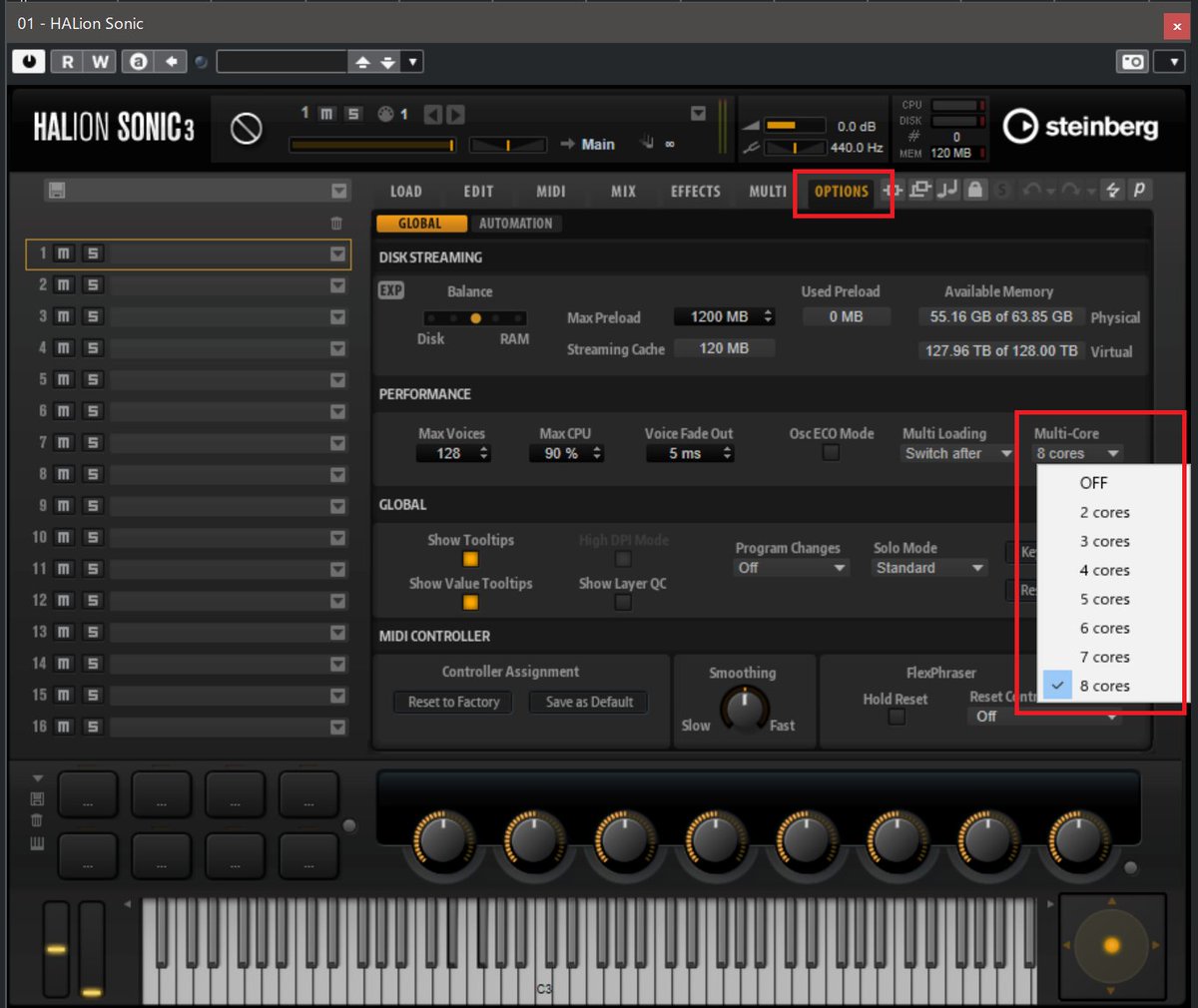 OMFACTORY_PC's tweet photo. Steinberg HALion Sonicの動作が重いときは...
写真の設定項目を確認を、何かのタイミングでマルチコアをオフってると驚くほどCPUスパイクしちゃいます
#CubaseTips #DAW #HALionSonic #Steinberg https://t.co/eQrUSUrGhI