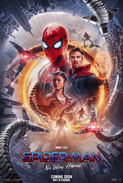 CineBinger's tweet image. New posters for ‘Spider-Man: No Way Home’

Director: Jon Watts

With: Tom Holland, Zendaya, Benedict Cumberbatch, Jon Favreau, Jacob Batalon, Marisa Tomei, J. B. Smoove, Benedict Wong, Alfred Molina, and Jamie Foxx.