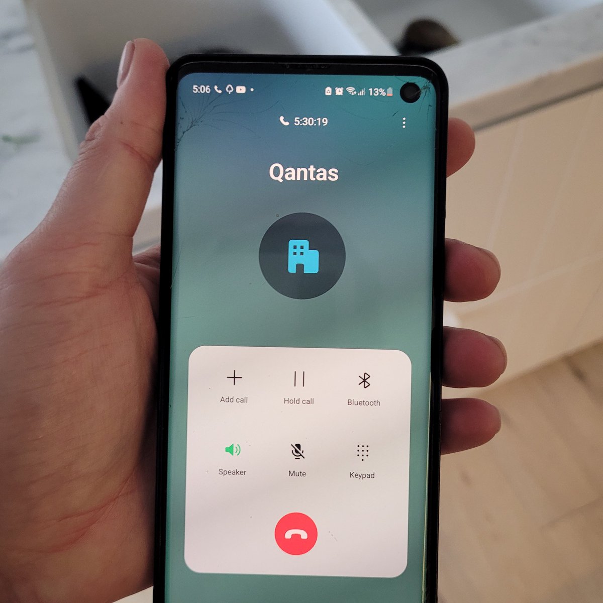 chris_midlam's tweet photo. Just clicked over the 5 hour 30 minute mark on hold to @Qantas. Seriously ridiculous!!! 🤷‍♂️🤷‍♂️🤷‍♂️ https://t.co/zGRvB53Sli