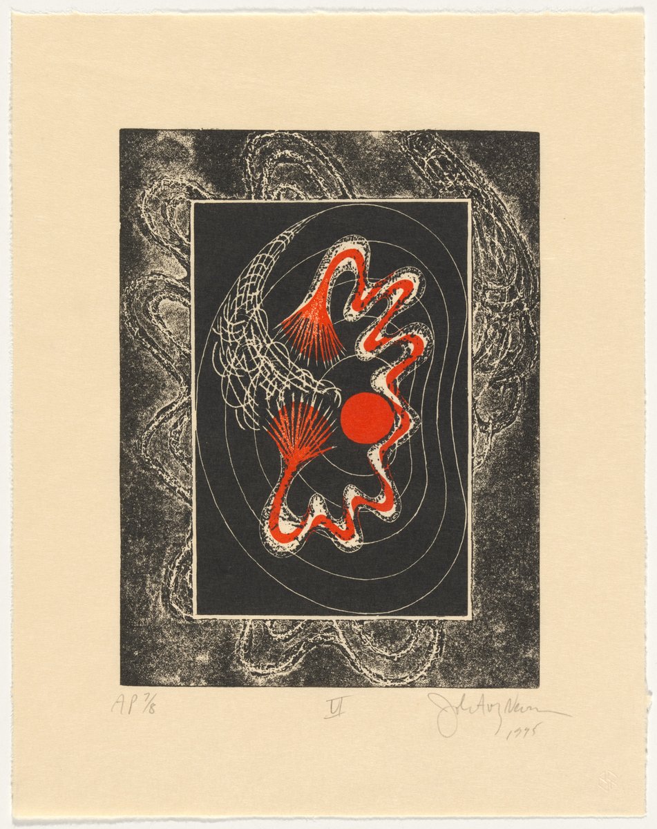 TylerPrints_NGA's tweet photo. John Newman takes inspiration from a wide variety of sources often including mathematics, linguistics, philosophy, and history. His works do not express a single concept, but the process and outcome of ideas melding together.
#JohnNewman #KennethTyler #linocut #printmaking https://t.co/dp9SFYXvkP