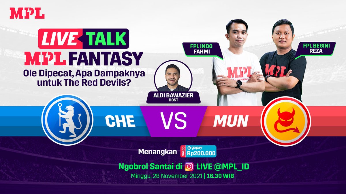 fantasympl_id's tweet photo. Yuk, kita ngobrolin formasi terbaik bersama Aldi Bawazier & MPL Super Analyst @fpl_begini dan @bacotinfplpod besok Minggu jam 4.30 sore!
Jangan sampe kelewatan acaranya karena bakal seru banget! #BuktiinLoBisa
π² https://t.co/cHLfpYY2BY
#MobilePremierLeague #SuperAnalyst https://t.co/qic87gNja7