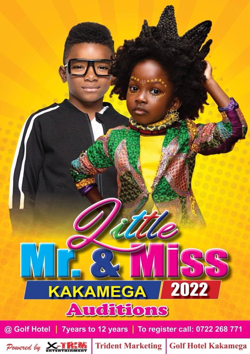 Little Mr and Miss Kakamega.
Register now by calling 072226877.

Talk to us on 0728833964/0731338705,
Email us on info@golfhotelkakamega.com
Visit us on golfhotelkakamega.com.

#littlemisskakamega 
#GolfHotellkakamega