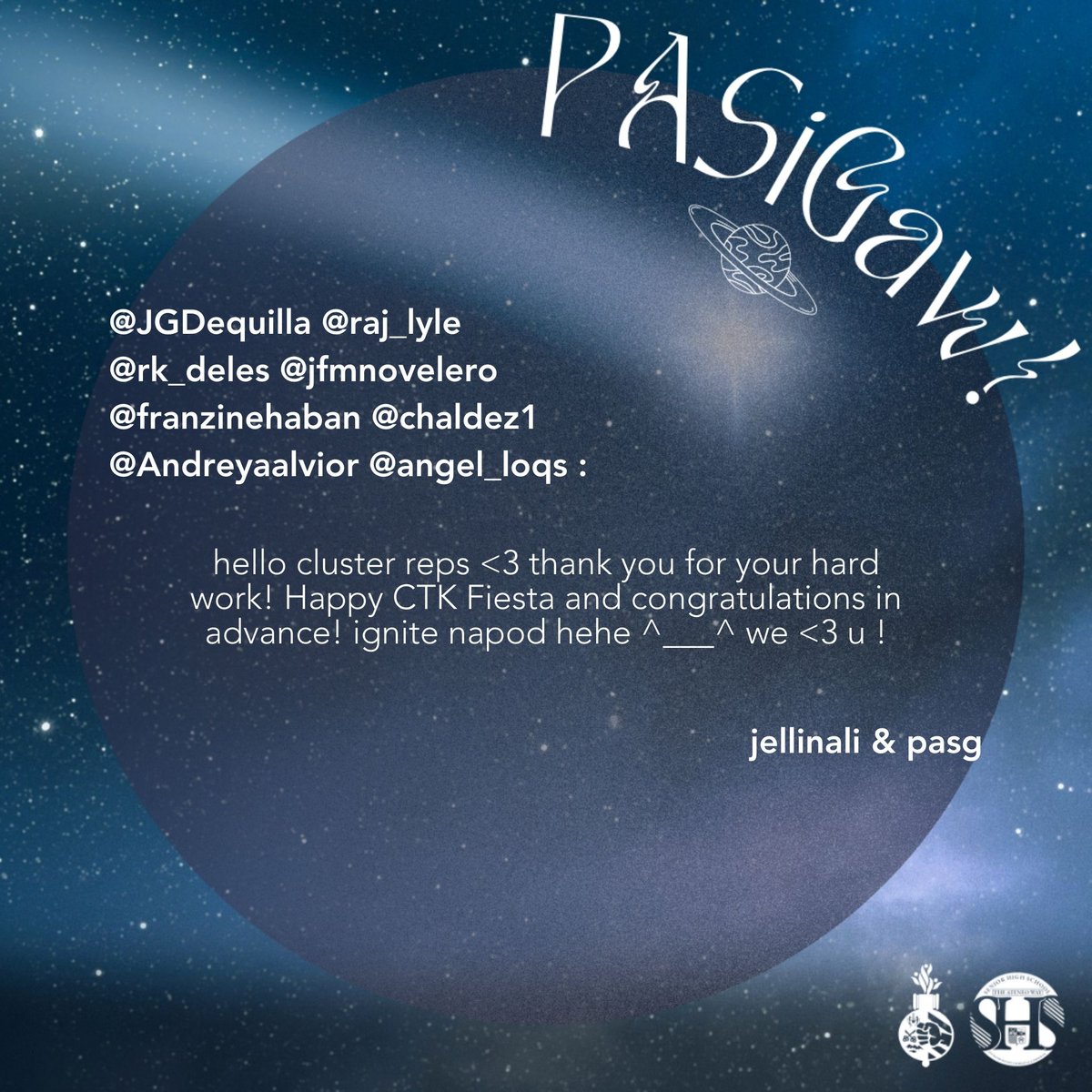 addupulso's tweet photo. Hey, @JGDequilla @raj_lyle @rk_deles @jfmnovelero @franzinehaban @chaldez1 @Andreyaalvior @angel_loqs , someone has a special message for you! 🤍

From: jellinali &amp; pasg https://t.co/YgTSMjb6cY