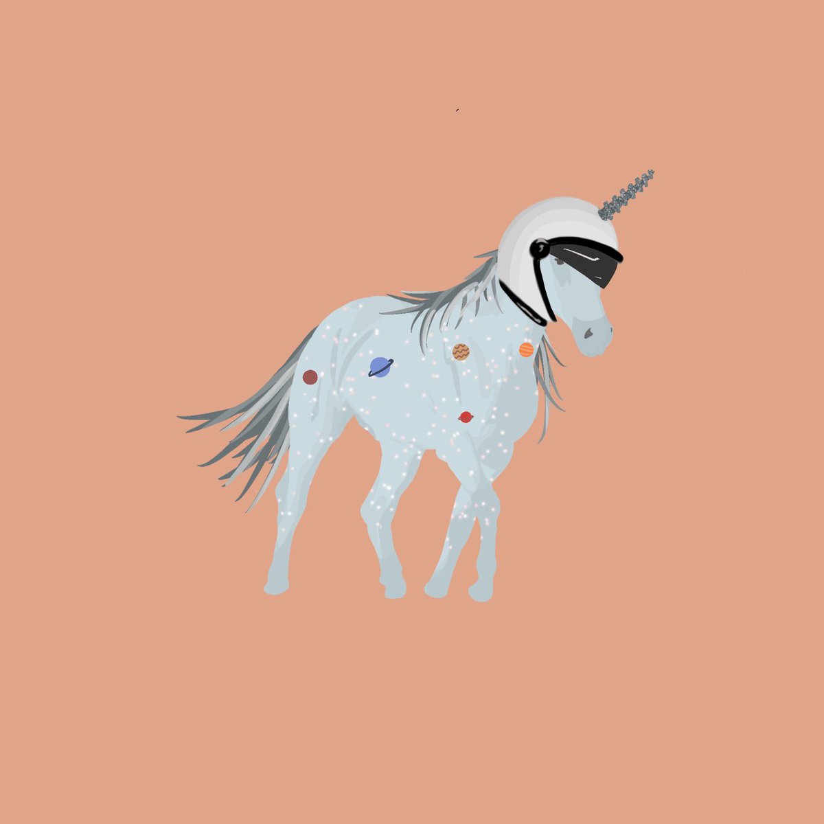 Good morning everyone! Have a Blessings-full day! Here is another sneak peek of one of our astronaut unicorns! #SolanaNFTs #NFTs