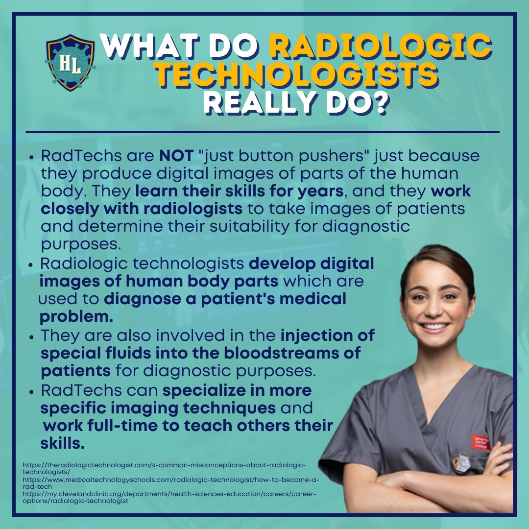_HEALTHLEAGUE's tweet photo. Let us know more about the Hearts of Healthcare and Heroes in the Medical field, Radiologic Technologists. Let us all treat them with respect, in every way that we can!

#HEALTHLEAGUE #HEALTHLEAGUEKNOWS
#COVID19 #pandemic #healthworkers https://t.co/aIWDTrrVli