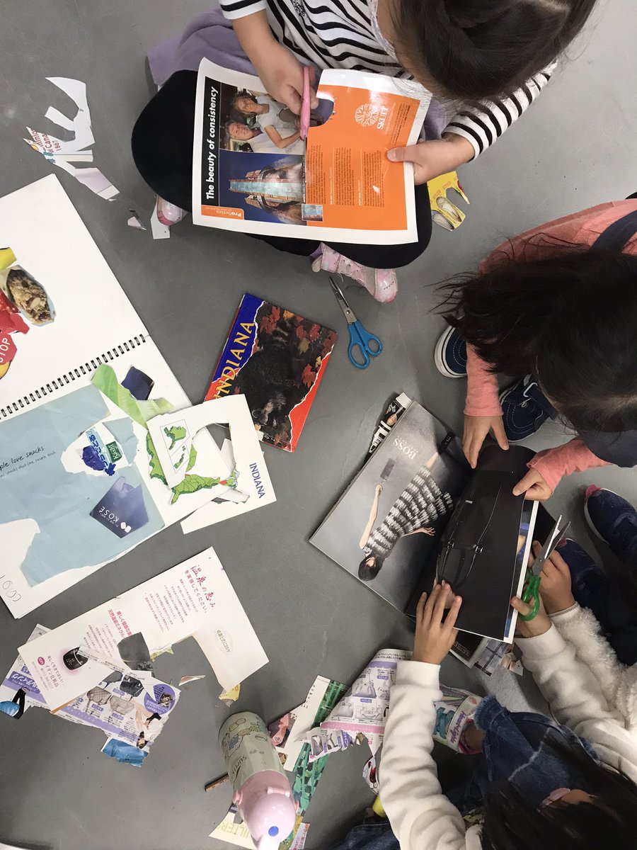 NIS_Arts's tweet photo. Is pink warm or cool? Is dark purple cool or warm? Grade 1 and 2 looking through old magazines for warm and cool colors to add to our collage @NIS_Grade1 @NIS_Grade2 #NISinquire #collage #warmorcool https://t.co/tfJpfvwKAp