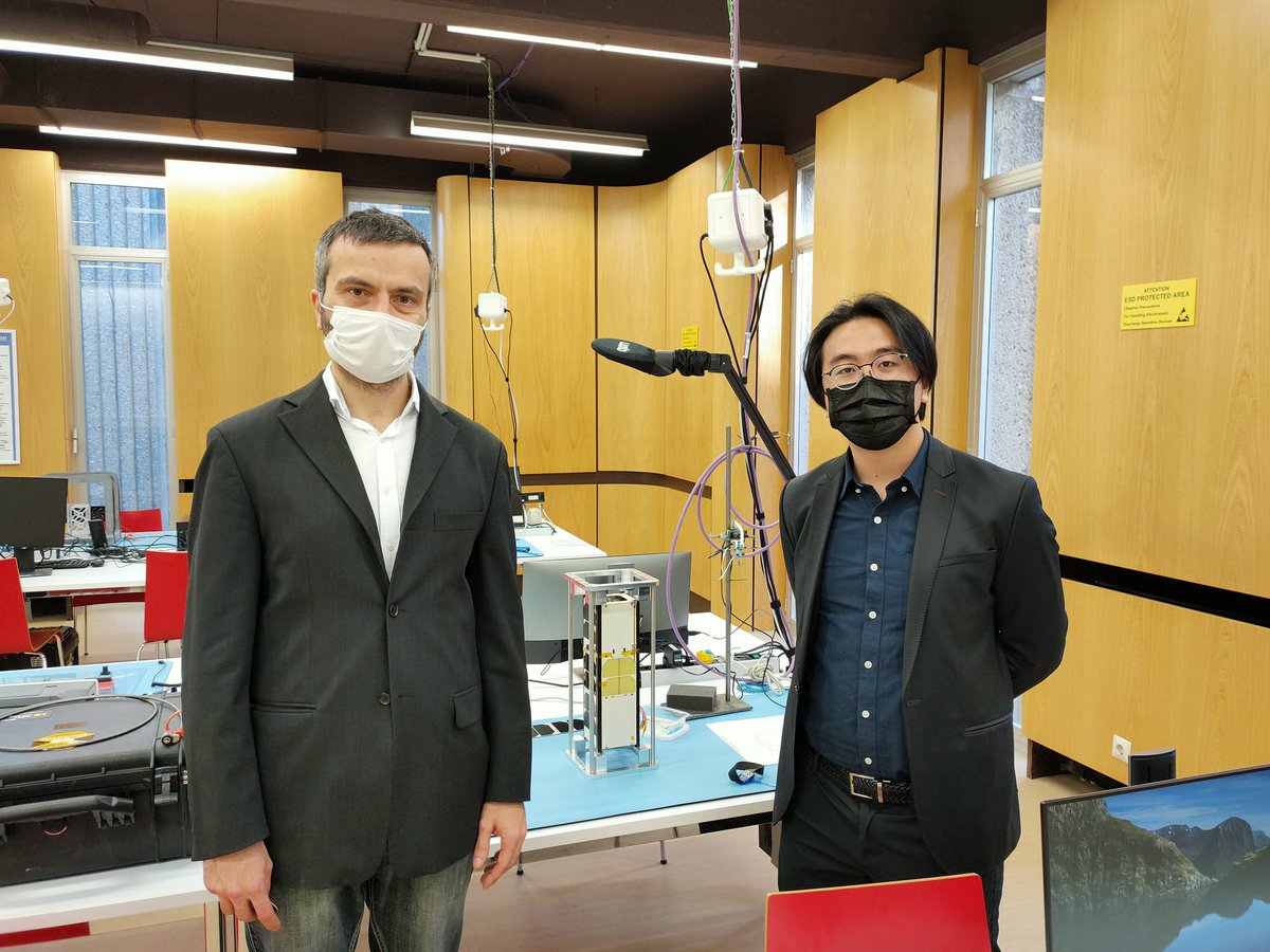 TensorTech1's tweet photo. Few days ago, we visited prof. Jan Thoemel at @uni_lu  (University of Luxembourg) and their amazing Cubesat Laboratory.
What a great experience!
Tensor Tech is looking forward to building partnership with them!!!! 🇱🇺🛰️
#unilu #Satellite https://t.co/ImV7Dmlfl8