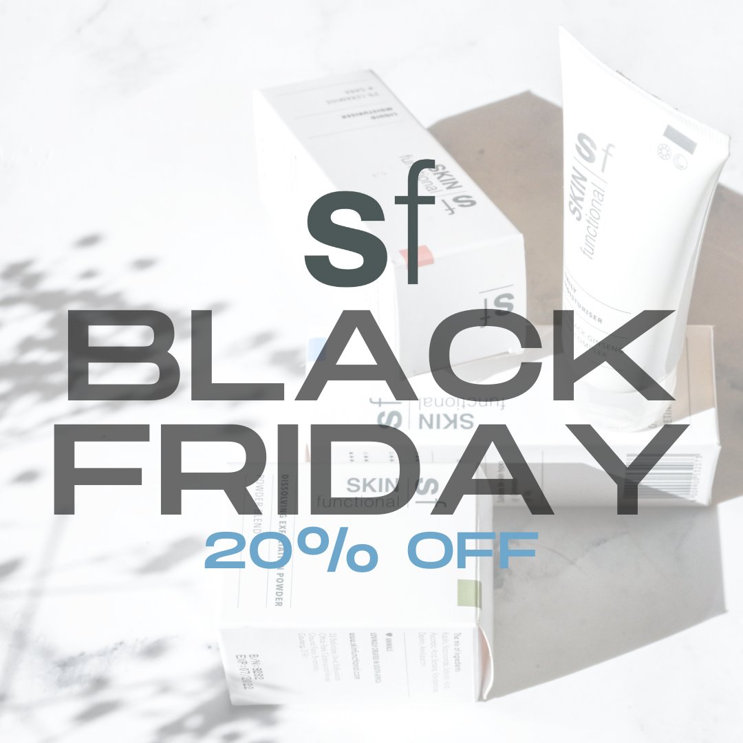 SkinFunctional's tweet photo. It's Black Friday!!! Or should we say Black FriYay?!
We'll be treating you with a 20% discount sitewide valid until 29.11.21 ๐
https://t.co/dTXBaIY7vt
#skinfunctional #skincarebusiness #cleanbeauty #skintelligence #skinprogress #blackfriday #sale https://t.co/ckYMI8cqmZ