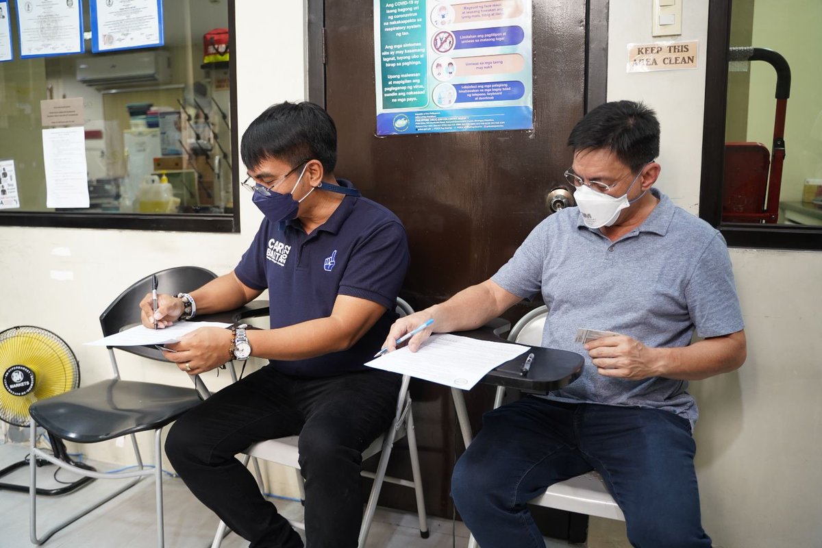 PTVph's tweet photo. LOOK: Aksyon Demokratiko senatorial aspirants Carl Balita and Atty. Jopet Sison personally went to PDEA Headquarters this afternoon to undergo a drug test, in which they both tested negative. (Photos: IM Media Office) | via Patrick de Jesus https://t.co/qKQbOARJfM