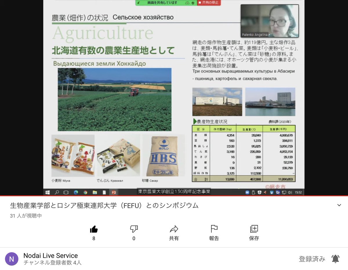 kondokenji's tweet photo. 東京農業大学オホーツクキャンパスとロシア極東連邦大学の共催オンラインセミナーを受講中✍️
#東京農業大学
#極東連邦大学
#fefu
#網走
#北海道
#Vladivostok https://t.co/6GFwWeiFbw