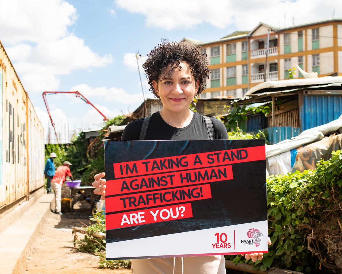HAARTKenya's tweet photo. Beings are not to be owned. Freedom from Slavery. STAND UP! SPEAK UP!
That's what we believe in. That's why we are here. - Dragica
Join our campaign _ Countdown _ #10YearsofHAART #fighthumantrafficking
Make a donation > https://t.co/CYU9c7oMuc https://t.co/FsIbwzZB34