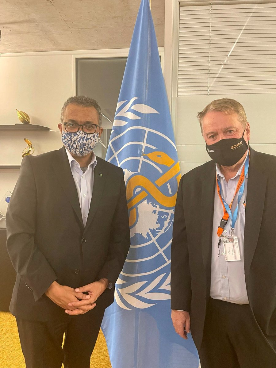 So pleased to see you again in person, Prof. Dale Fisher <a href="/profdalefisher/">Professor Dale Fisher</a>, <a href="/WHOGOARN/">GOARN</a> Chair. Thank you for your continuous support to <a href="/WHO/">World Health Organization (WHO)</a> to respond to health emergencies, and in particular for sharing #Singapore’s best practices in the fight against #COVID19. Together!