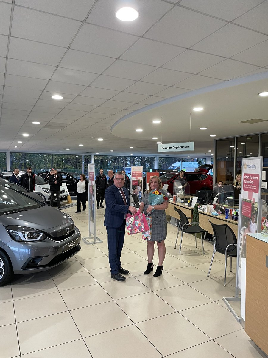 VertuHondaDon's tweet photo. A sad day at Doncaster as it’s time to say goodbye to Karan our senior Administrator.
After Ten years with us she has decided to have a change and taken a role outside of the industry. 
So we had a collection and wished her well in her new career. @vertumotorsCEO @Vertuhonda https://t.co/IQYdvkP650