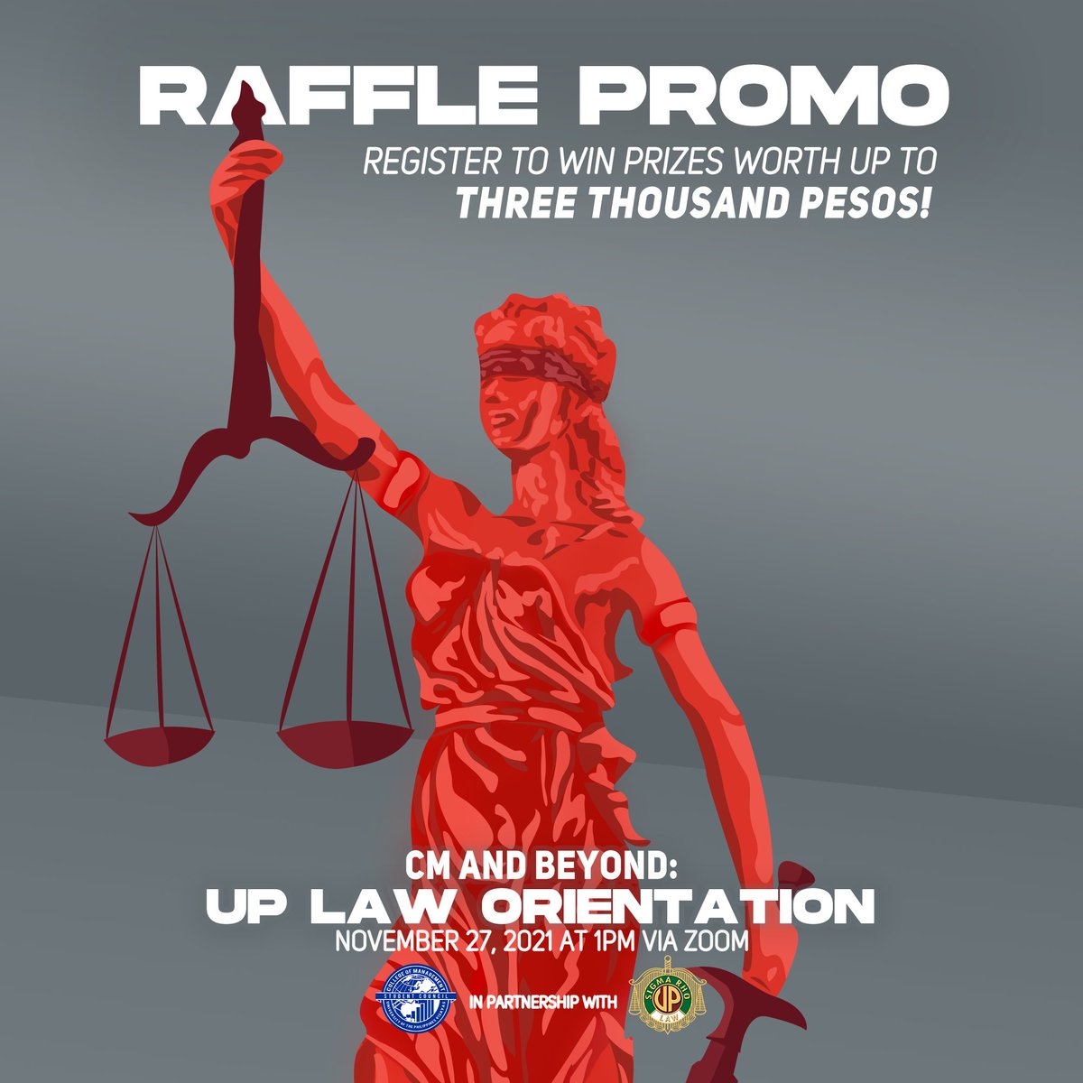 upvCMSC's tweet photo. Still unsure whether to pursue law or not after undergrad?

Join us this Saturday as the UPV CMSC, in partnership with UP SIGMA RHO,  brings amazing surPRIZES in CM and Beyond: UP Law Orientation!

Read more here: https://t.co/z67m02qSE6
#CMandBeyondUPLawOrientation
#OneBluechips https://t.co/diS57CQeAE