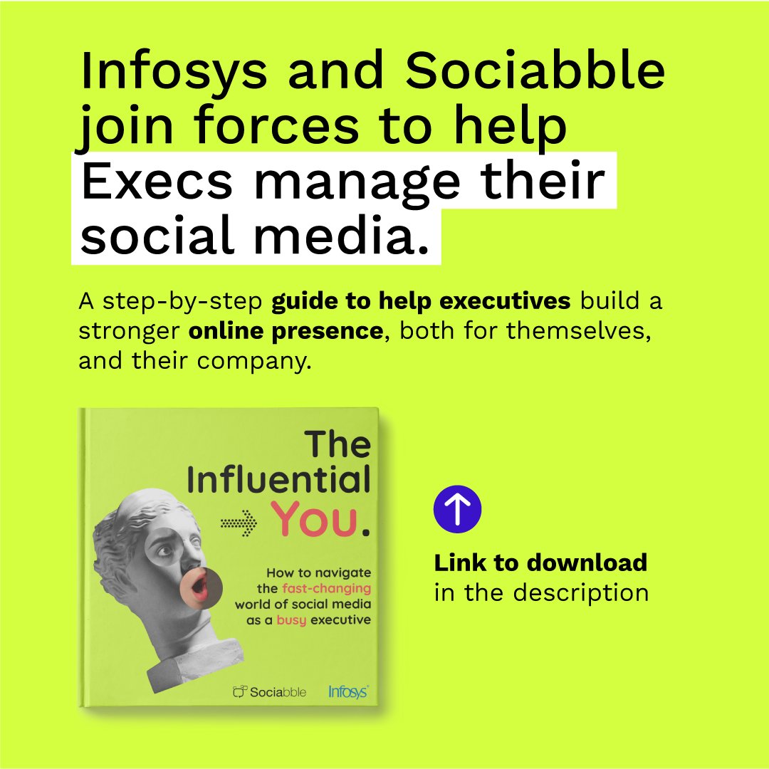 Dozens of #SocialSelling guides are published every year… 📚
But only a few consider the unique challenges busy executives actually face. 🤨

Download our  free guide written in collaboration with our longtime partner <a href="/Infosys/">Infosys</a>  

👉 my.sociabble.com/iHj7k6ZQZvY5.