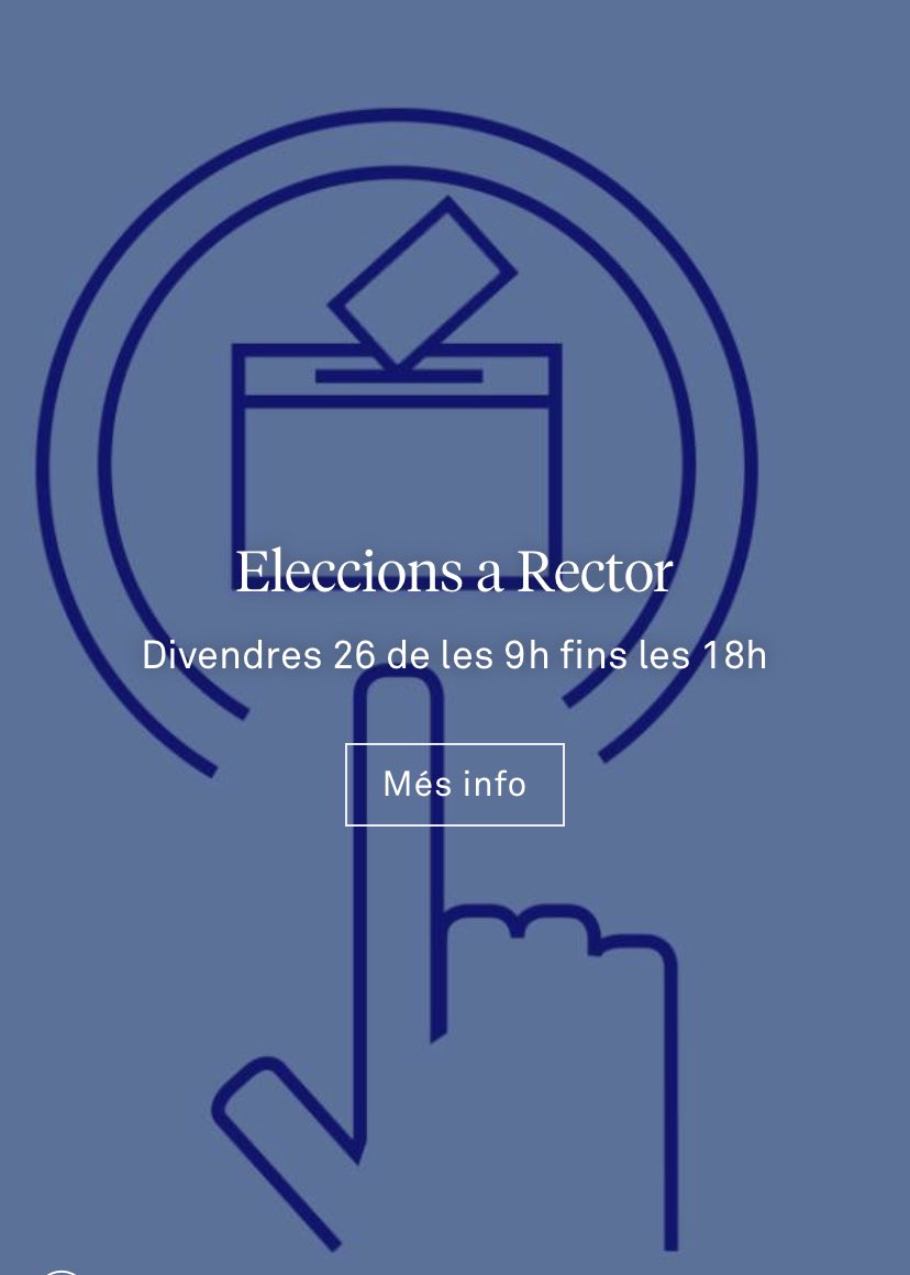 Avui tenen lloc les eleccions a rector a la UdG. Els membres de la comunitat universitària poden votar electrònicament de les 9 a les 18 h. 

Els resultats es presentaran a la Sala de Graus de <a href="/UdGLletres/">Facultat de Lletres UdG</a> <a href="/UdGFacTurisme/">Facultat de Turisme</a> a les 18.30 h. 

udg.edu/ca/