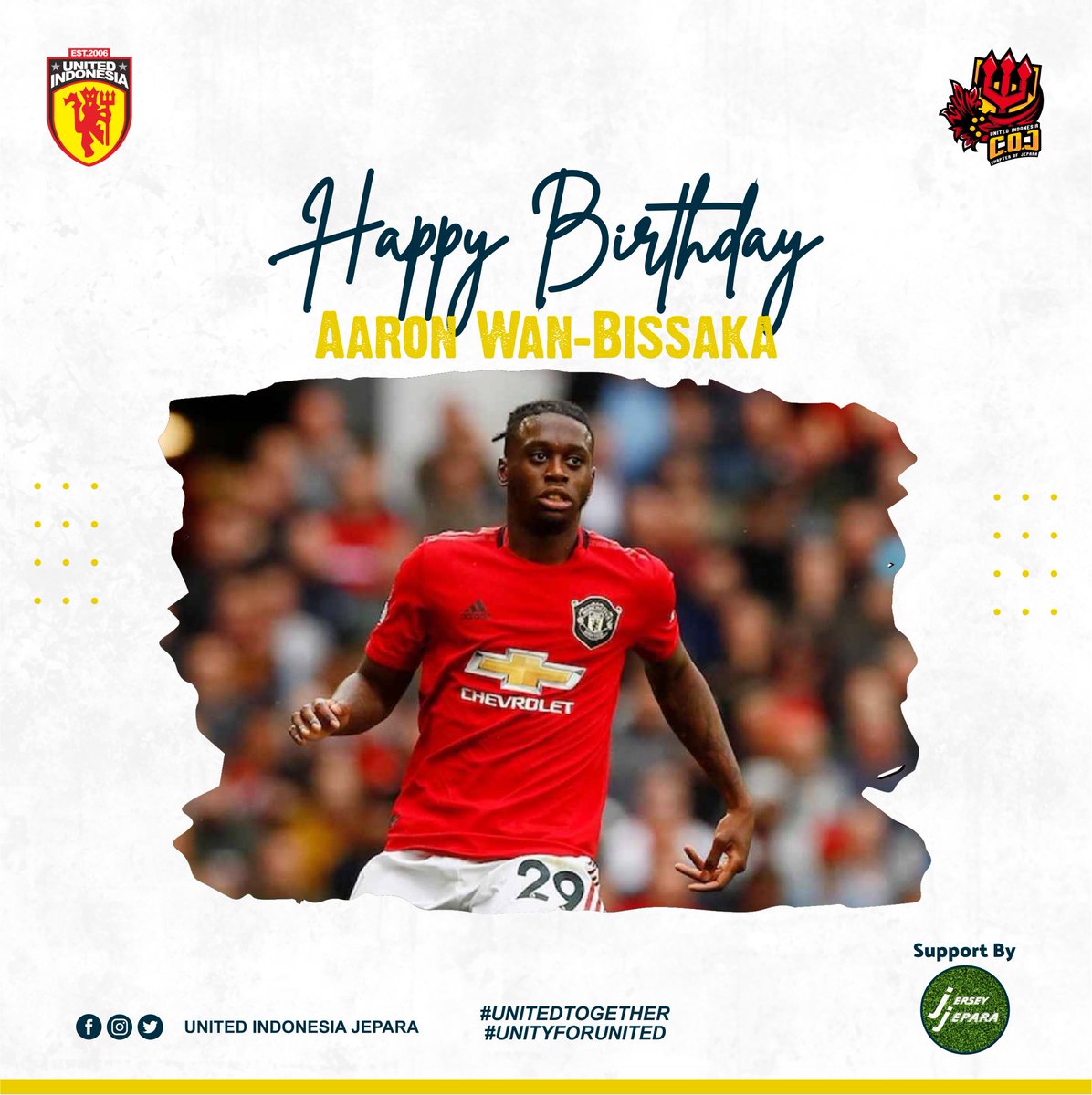 🎂 Selamat ulang tahun Panjang umur dan sehat selalu, a_bissaka ! 🎈.
.
#MediaCOJ
#UnitedIndonesiaJepara
#UnitedIndonesia
#UnitedTogether
#UnityForUnited