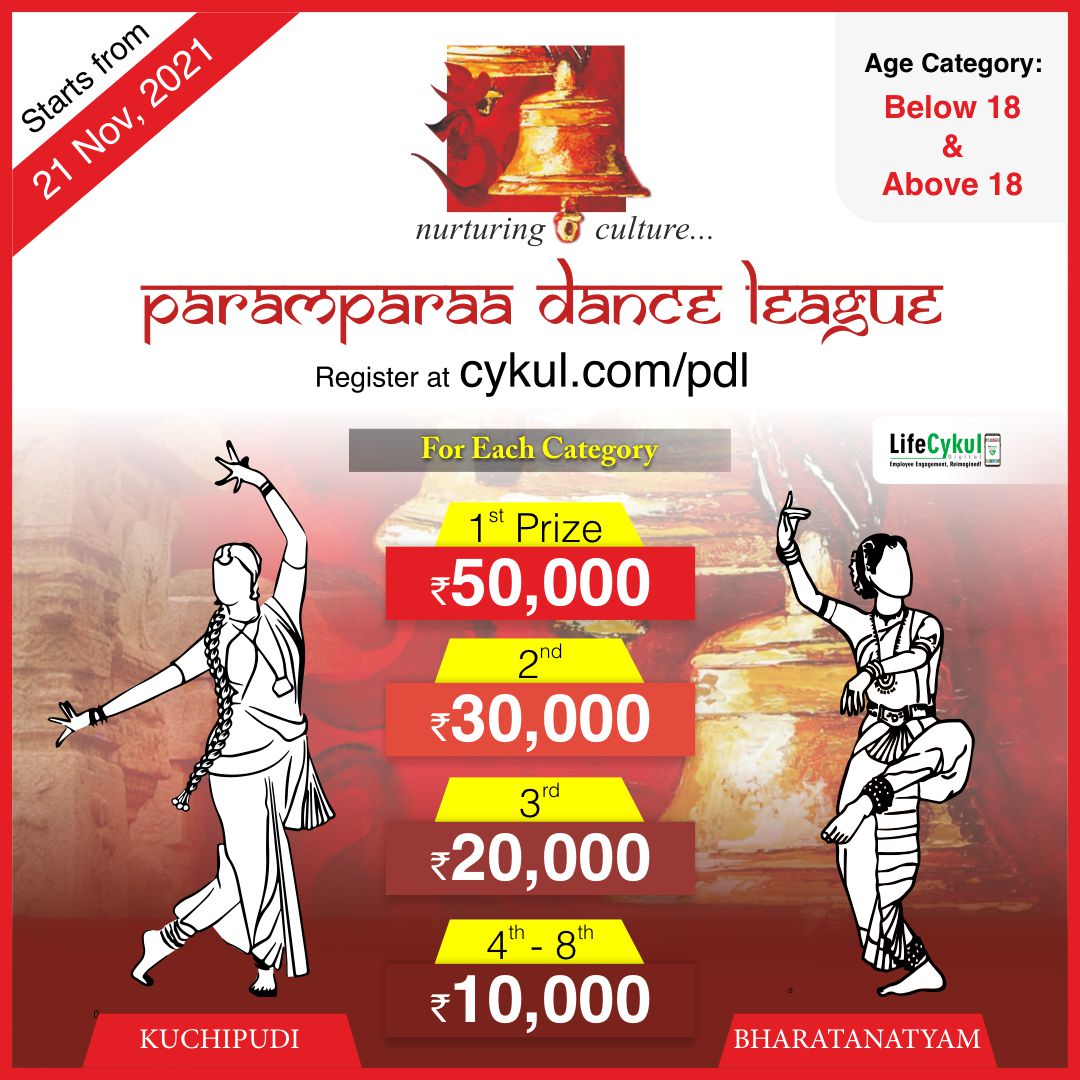 LifeCykul's tweet photo. Announcing the Paramparaa Dance League. This is an Initiative by Paramparaa Foundation &amp; LifeCykul. Registrations are now open. For more Details and to Register, Visit https://t.co/TVnca6hT6R
#kuchipudi #bharatanatyam #indianculture #dance #lifecykul #classicaldance https://t.co/AuhQpFpxSu