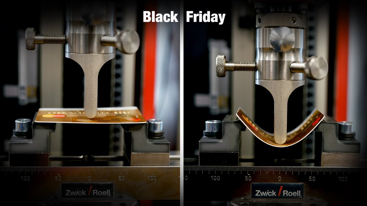 #BlackFriday - We know the limit of every credit card 😉🛒 By the way, if you're looking for a "hot deal"🔥, take a look at our pre-owned market lnkd.in/gUWAJH2 

#ZwickRoell #Testing #BlackFriday #Shopping #Deals #zwickiLine