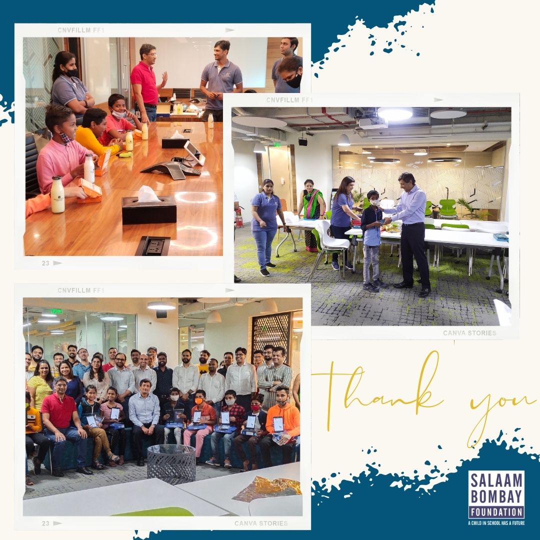 Through the generous contribution of Investec, our students have been able to continue their education online. The team recently presented our students with tablets at their office in #Mumbai. Here are a few glimpses. Thank you @InvestecI #investecindia