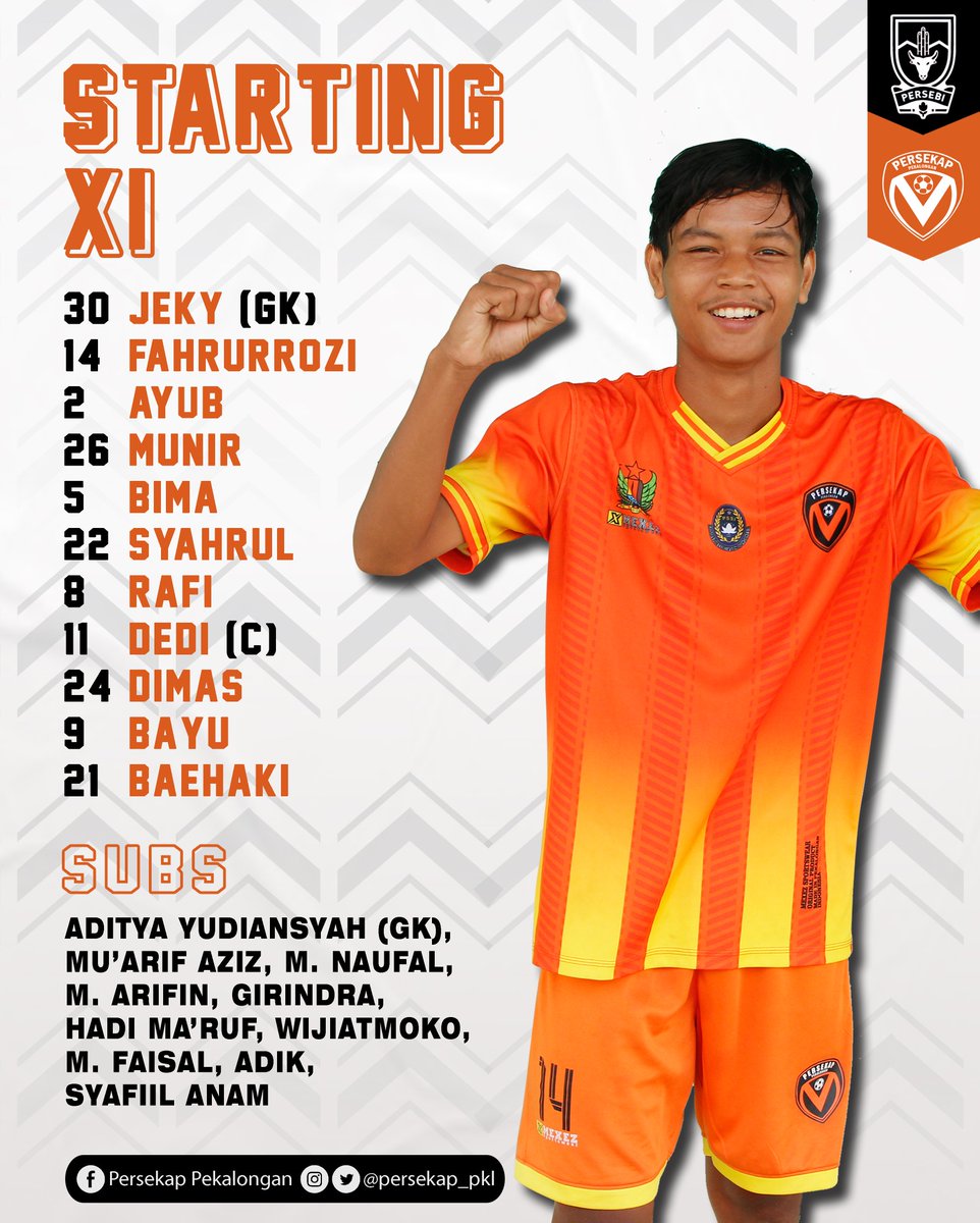 𝐒𝐞𝐛𝐞𝐥𝐚𝐬 𝐩𝐞𝐫𝐭𝐚𝐦𝐚 𝐮𝐧𝐭𝐮𝐤 𝐥𝐚𝐠𝐚 𝐬𝐨𝐫𝐞 𝐢𝐧𝐢 𝐦𝐞𝐧𝐠𝐡𝐚𝐝𝐚𝐩𝐢 𝐏𝐞𝐫𝐬𝐞𝐛𝐢 𝐁𝐨𝐲𝐨𝐥𝐚𝐥𝐢. 𝐂𝐨𝐦𝐞 𝐨𝐧 𝐛𝐨𝐲𝐬! ⚔️

#PersekapYoi #PersekapPekalongan #Liga3Jateng