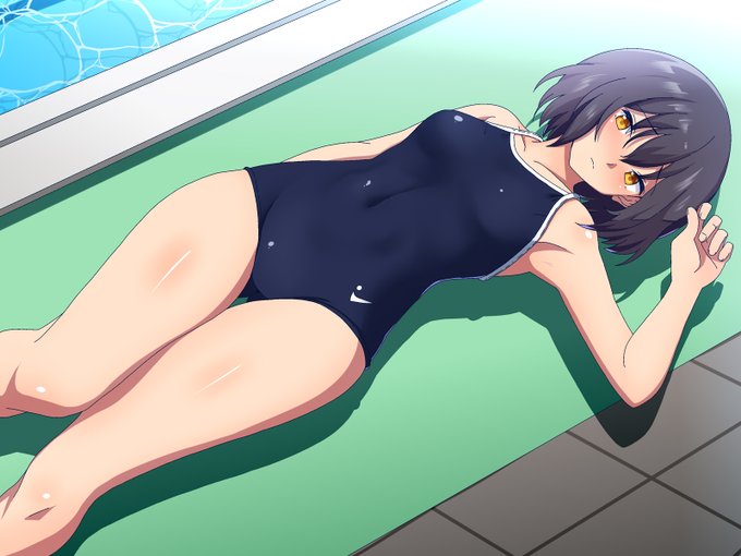 使いそうで使わなかった紺色スク水CG 