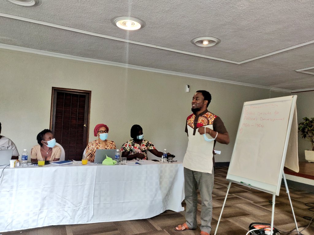 Steering Committee Meeting Day Two: Dr. <a href="/Shipululo/">Prof. Job Shipululo AMUPANDA</a> giving a presentation on #Social Justice and #Democracy in Africa. #YAAN