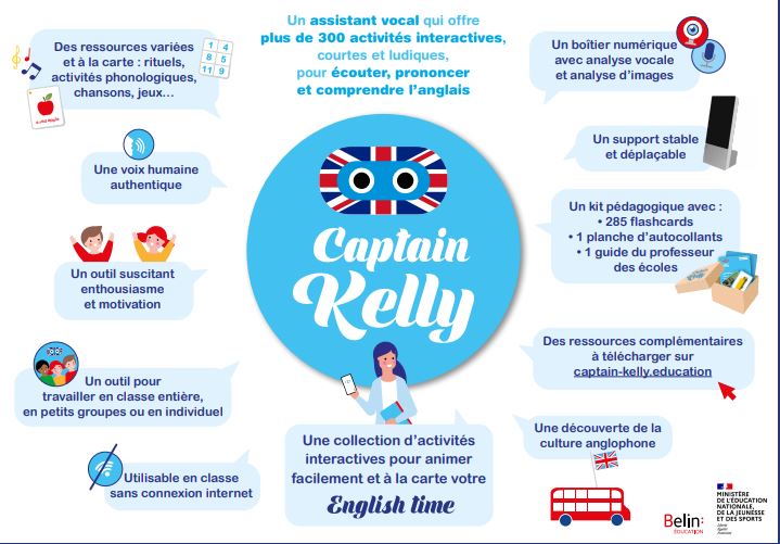 EduNum40's tweet photo. Captain Kelly, un assistant vocal pour l'anglais à destination du cycle 2 et 3.
Plus d'infos ici  : https://t.co/Zy0B10xHzF
#LangueVivante https://t.co/MrIxDHm45W
