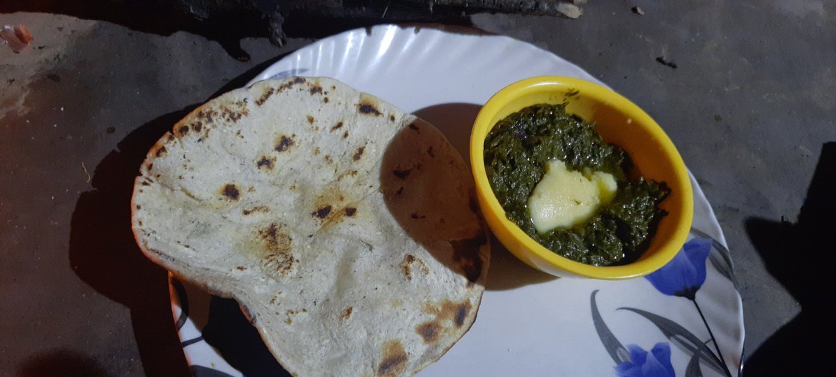 ash4intelways's tweet photo. When you return back from long journey to #himalayas n after #morning trails you get wood fire cooked #makki di roti with abundant spoons of ghee saag kari Sabji all veg.n grains sarso oil grown at farm wid tons of love your trip completes here...#kalatop #HimachalPradesh https://t.co/Gaxeagmx1t