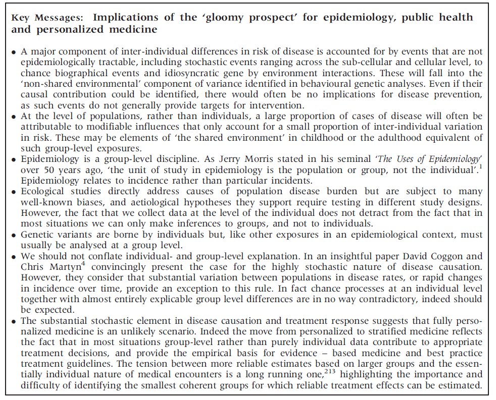 ShaiCarmi's tweet photo. On a recent gloomy weekend I read the classic perspective of @mendel_random on the gloomy prospect of personalized medicine. 
A very important read, in particular in the era of polygenic risk scores.
The key messages (fig below) summarize it well.

https://t.co/ZOp6ZpOnWz https://t.co/ftqLwVaxdX