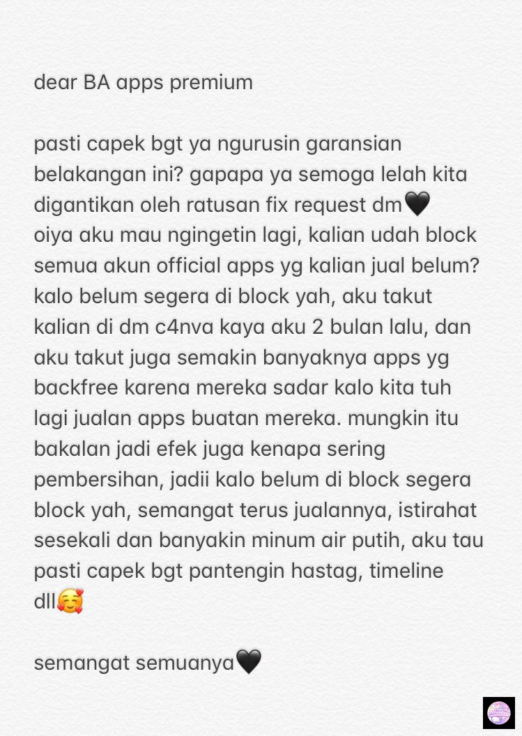 beyb halo! boleh baca ini dulu? kalo udah baca dan kalian rasa penting boleh rt/likes ya biar temen2 semua tau juga. maaf agak panjang dan thankyou! 🖤