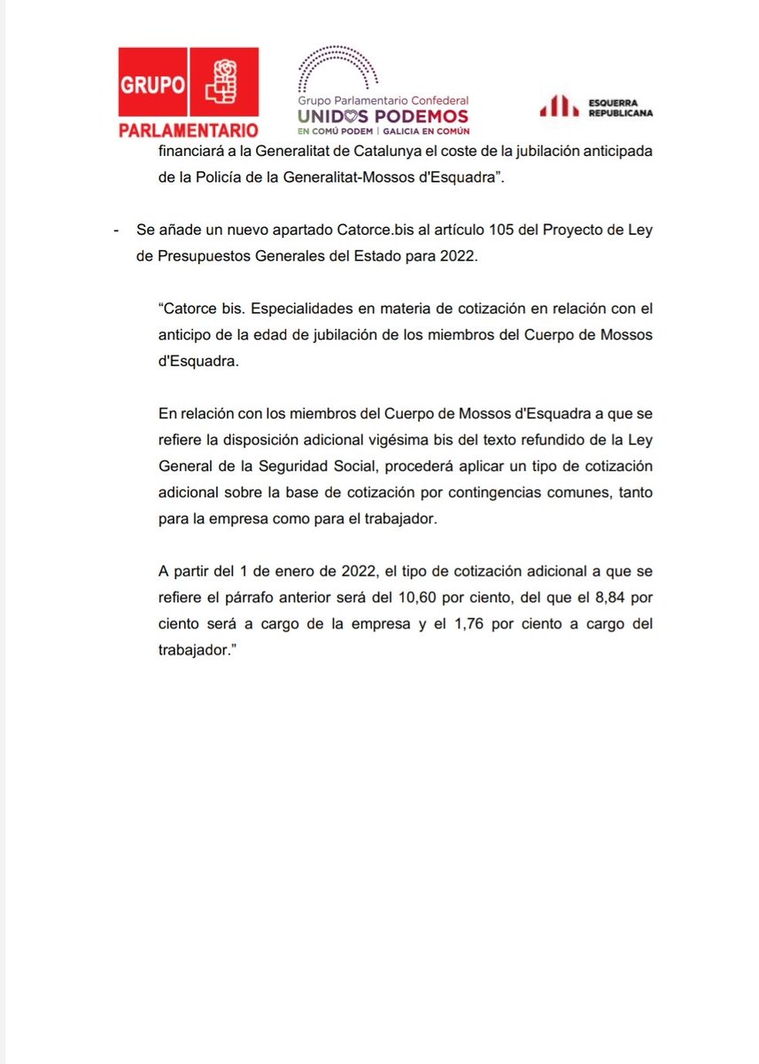 NatanEspinosa2's tweet photo. El Gobierno pacta con ERC y Bildu rebajar a los 59/60 años la jubilación de Mossos y Policía Foral y sin perder poder adquisitivo
 https://t.co/PwYEPnG1Nu

FFCCSE pierden 700€ mensuales al jubilarse a los 65

❔Con la Ley de S.Ciudadana esto pasará desapercibido? #EquiparacionYa https://t.co/Gvbkzr1ZCZ
