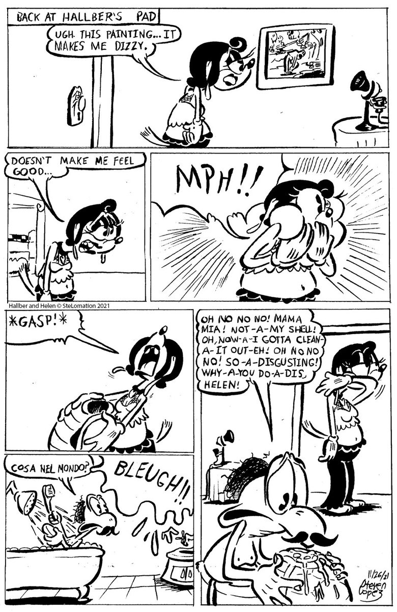This strip will be updated every Friday night, so stay TOONed! ;D

Hallber and Helen © SteLomation 2021

Tumblr: hallberandhelencomic.tumblr.com

Facebook: facebook.com/hallberandhele…

Tapas: tapas.io/steloproductio…

#hallberandhelenweekly #stelomation #comics #pregnant #morningsickness #ink