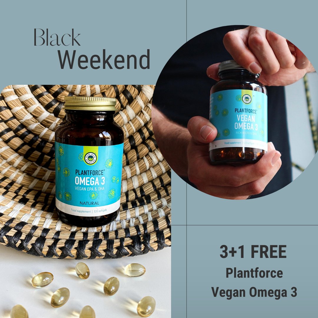 plentbased's tweet photo. It's BLACK WEEKEND 🌿
⁠
3+1 FREE⁠
⁠
Grab your chance now to stock up on Plantforce Vegan Omega 3 with this great deal! 💪🏼
⁠
https://t.co/CwMrI23gpn

#plentbased #plantforce #veganomega3 #vegan #plantbasedomega3 #blackfriday #blackweekend #omega3 #algeaoil #veganlifestyle
⁠ https://t.co/DilOLXvWLz