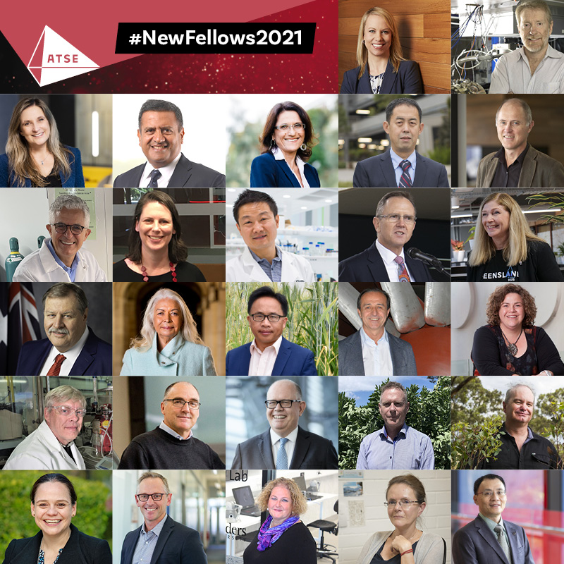 Welcome to the family! The new #ATSEFellows are at the top of their fields encompassing #sustainable agriculture #construction #renewableenergy #telecommunication #minerals #engineering #pharmaceuticals #robotics and #AI.

Meet them here: atse.org.au/2021-new-fello…