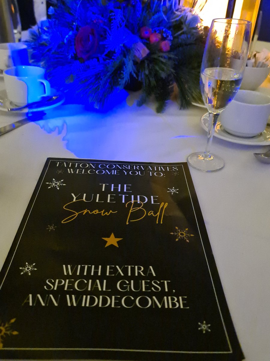 AbigailMainon's tweet image. What a wonderful evening at the @TattonCons Yuletide Snow Ball, with guest speaker Ann Widdecombe - hosted by the fabulous @EstherMcVey1🌲🥂