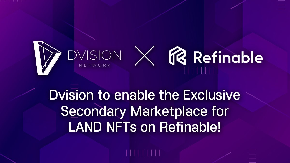 The #LAND craze is still hot in <a href="/Dvision_network/">Dvision Network</a> 🔥

<a href="/refinableapp/">Refinable</a> is officially enabling exclusive secondary trading for #Dvision LAND NFTs on their platform. The supported network is <a href="/BinanceChain/">Binance Chain</a>🤩

👉app.refinable.com/collections/dv… 

👉Read Article: medium.com/dvisionnetwork…