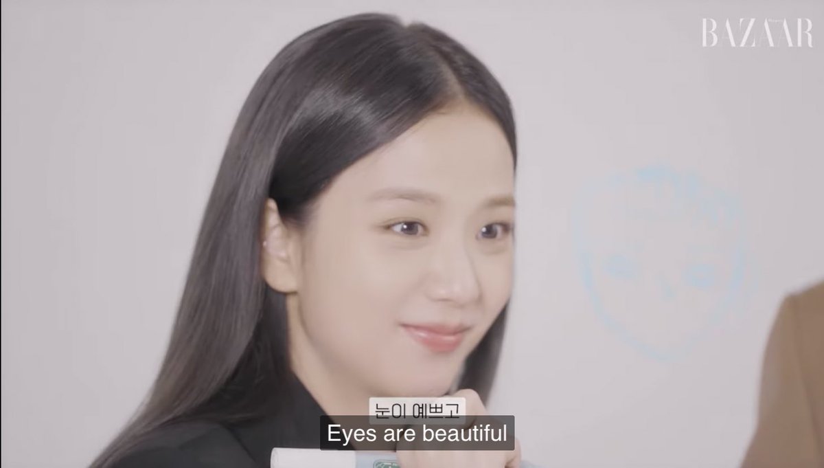 snowdroparchive's tweet photo. HAEIN SAID JISOO’S EYES ARE BEAUTIFUL!!! https://t.co/1sK8MiDVWB