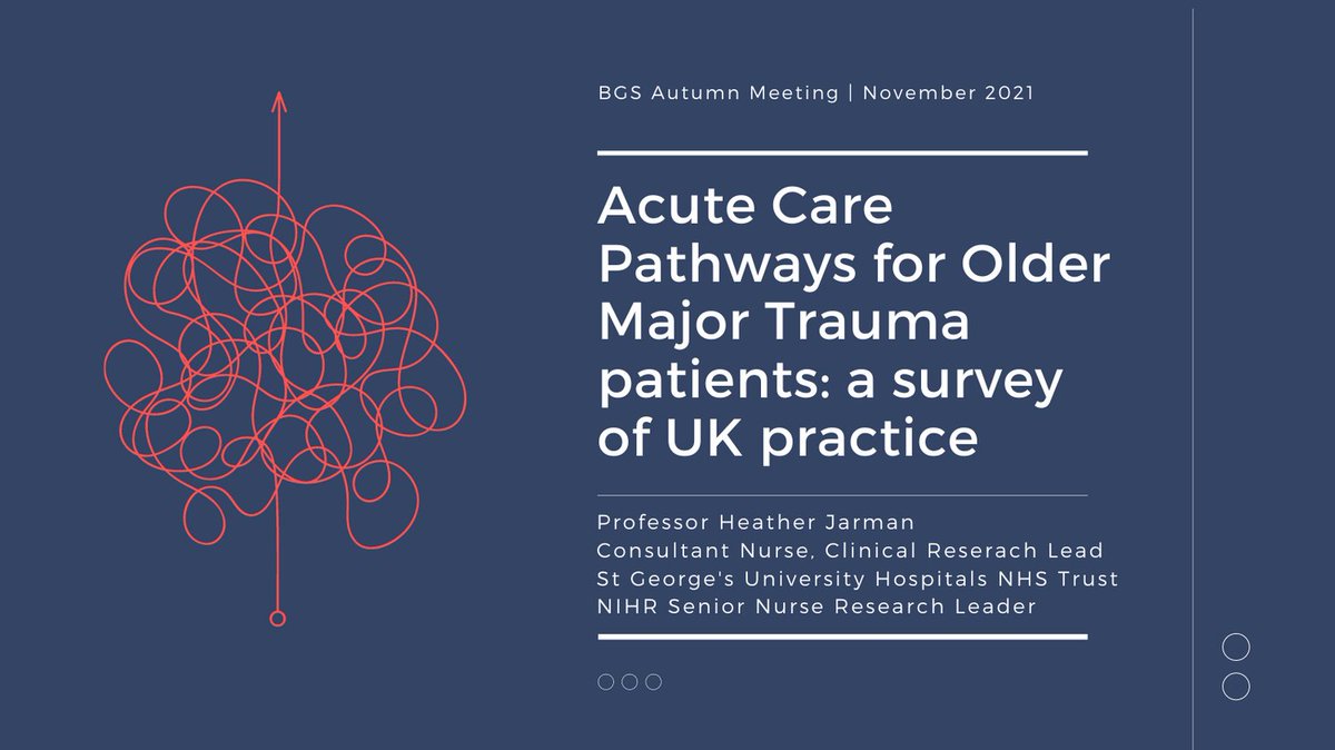 Heather Jarman RN 💙 (@godalmingjarman) on Twitter photo Really enjoyed giving this platform presentation @gerisoc #BGSconf. Care pathways for older patients vary widely following admission for major trauma. Does the variation matter? @traumaemc @drrobcrouch @drgeorgepeck <a href="/MH_MaryHalter/">Mary Halter</a> Really enjoyed giving this platform presentation @gerisoc #BGSconf. Care pathways for older patients vary widely following admission for major trauma. Does the variation matter? @traumaemc @drrobcrouch @drgeorgepeck <a href="/MH_MaryHalter/">Mary Halter</a>
