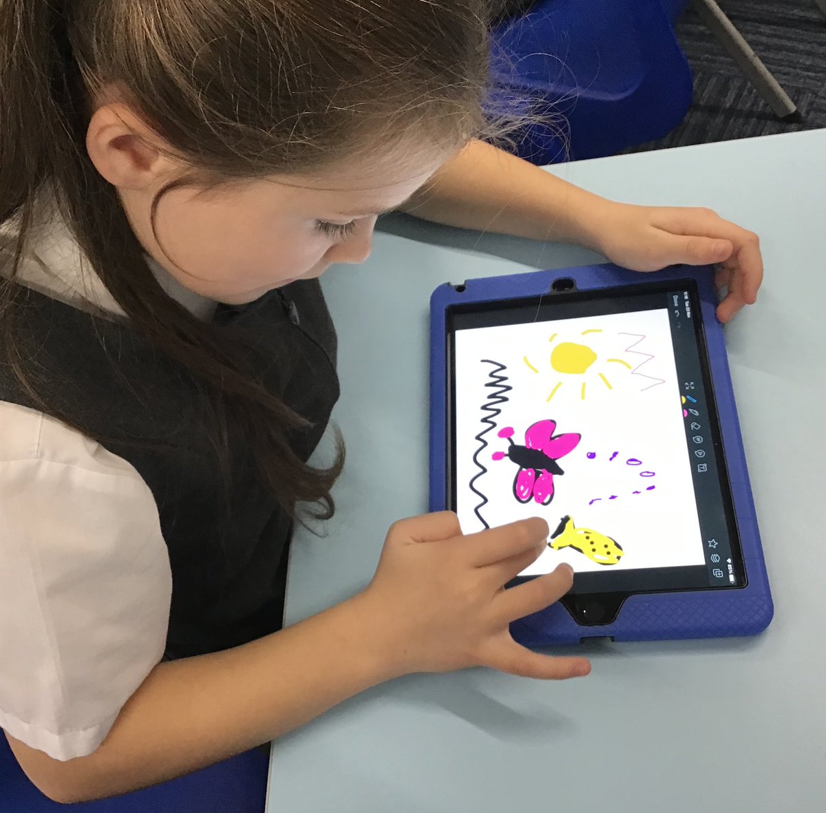 NBPSComputing's tweet photo. π¨π΅ Class 6 @NewBrightonPS listened to 'Neptune' by Gustav Holst and created their own musical composition art in @showbie. A lovely idea @WeAreComputing @Raspberry_Pi. #nbpsArt #nbpsMusic https://t.co/fGlM38DYhy