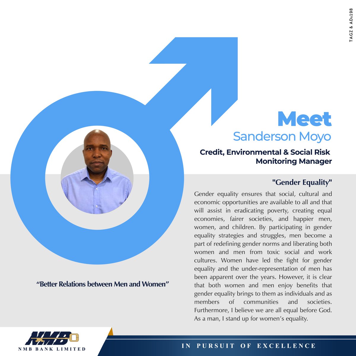 NMBBankZim's tweet photo. Celebrating Men this month! Meet Sanderson Moyo.
#betterrelations https://t.co/mirrht4Dgr