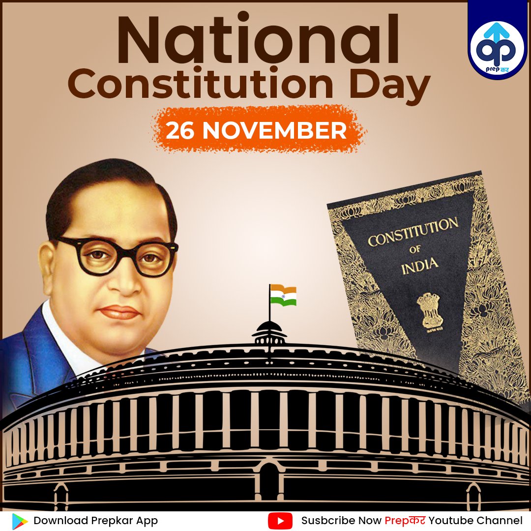 PrepkarTeam's tweet photo. National Constitution Day of India
#prepkar #NationalConstitutionDay https://t.co/KkECyWq9I5