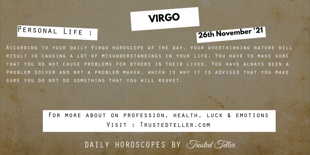 Trustedteller's tweet image. To know more, click on the link below.
trustedteller.com/horoscope

#Libra #Virgo #gemini #Aquarius #Horoscope #ASTRO_GATEWAY_OPEN #ZodiacFacts