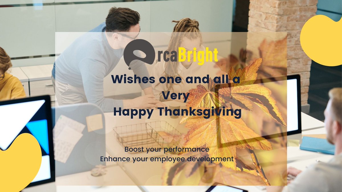 OrcaBright's tweet photo. On the occasion of thanksgiving, we want to extend our solution to contribute in the training and development of the employees.

Get a quick demo: https://t.co/beZRUjBlcF

#thanksgiving #development #trainingcourses #roleplay #recruitmentindustry #artificialintelligence https://t.co/eZg299ODc6