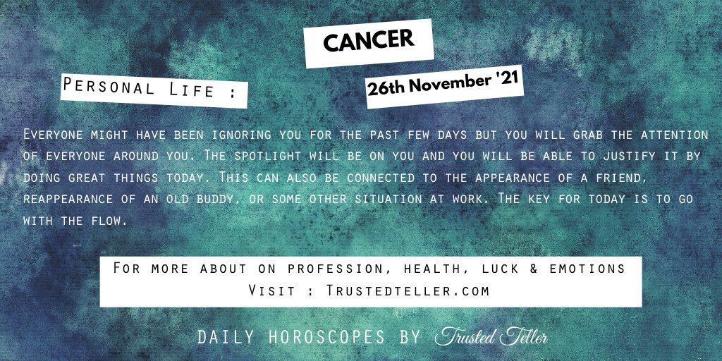 Trustedteller's tweet image. To know more, click on the link below.
trustedteller.com/horoscope

#pisces #Capricorn #Aries #Cancer #Horoscope #ASTRO_GATEWAY_OPEN #ZodiacFacts